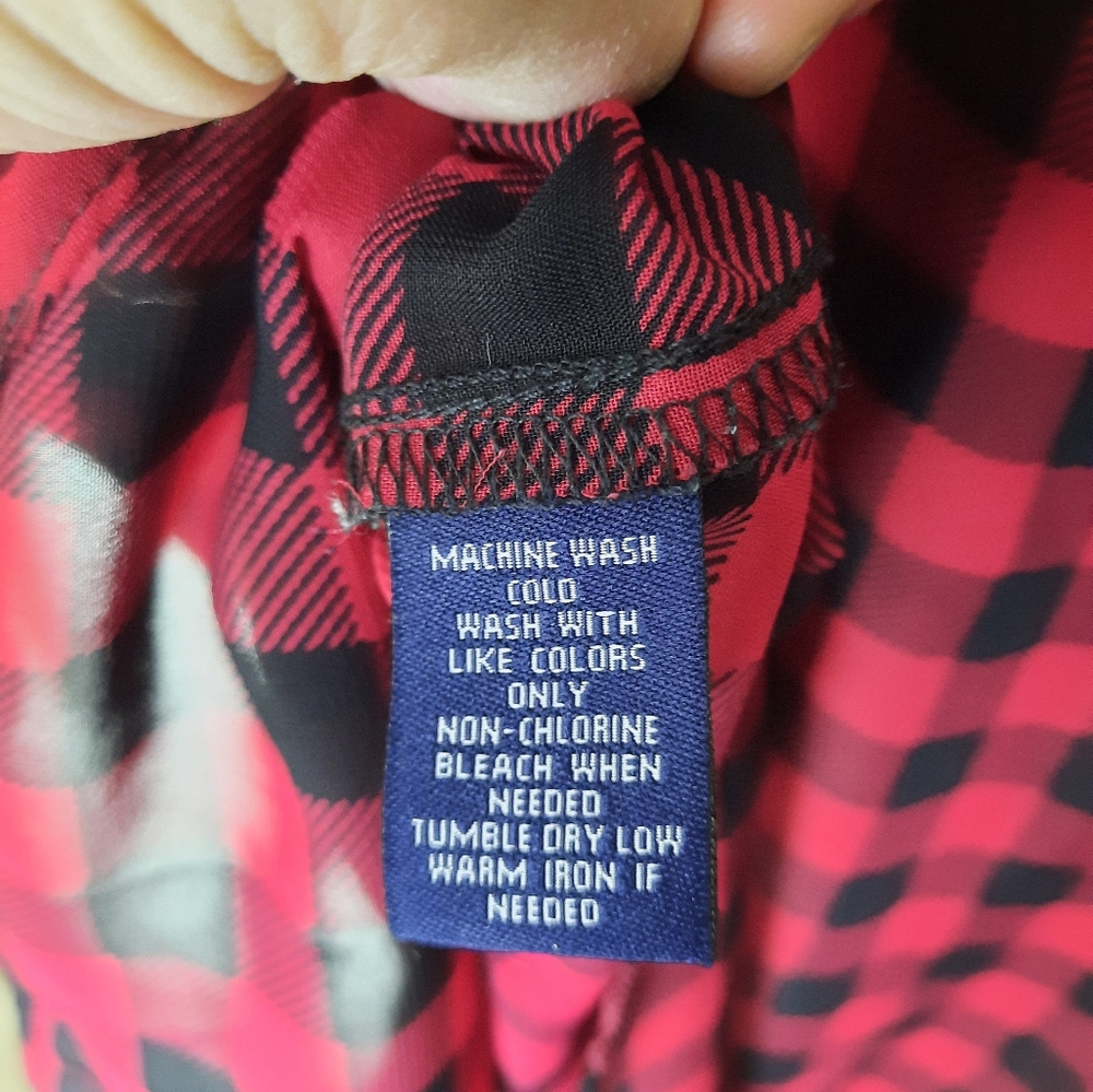 Chap's Buffalo Check Sheer Button Up - image 4